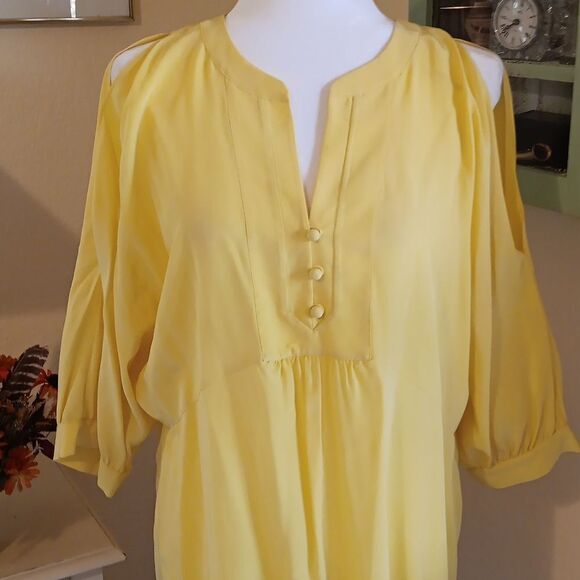 BCBGMaxazria Bright Yellow Shift Y2K - Picture 2 of 8